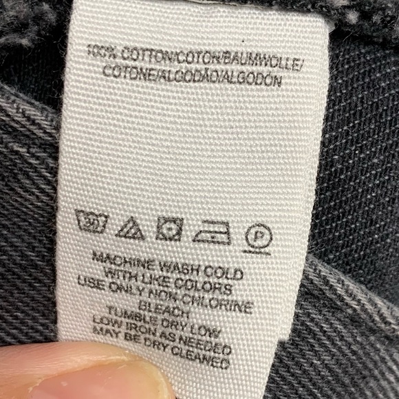 NEW Free People Carpenter Black Jeans Shorts 28 - Picture 6 of 7